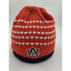 Auburn Tigers Knit Beanie Orange Navy Winter Hat Embroidered Logo